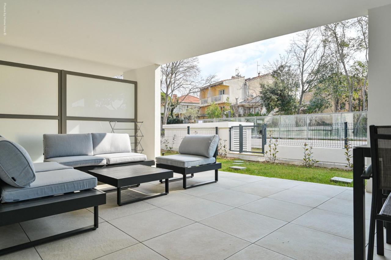 T3 Neuf - C13 - Jardin-Terrasse Et Piscine - Acces Direct Plages Et Centre Village Saint-Cyr-sur-Mer Kültér fotó